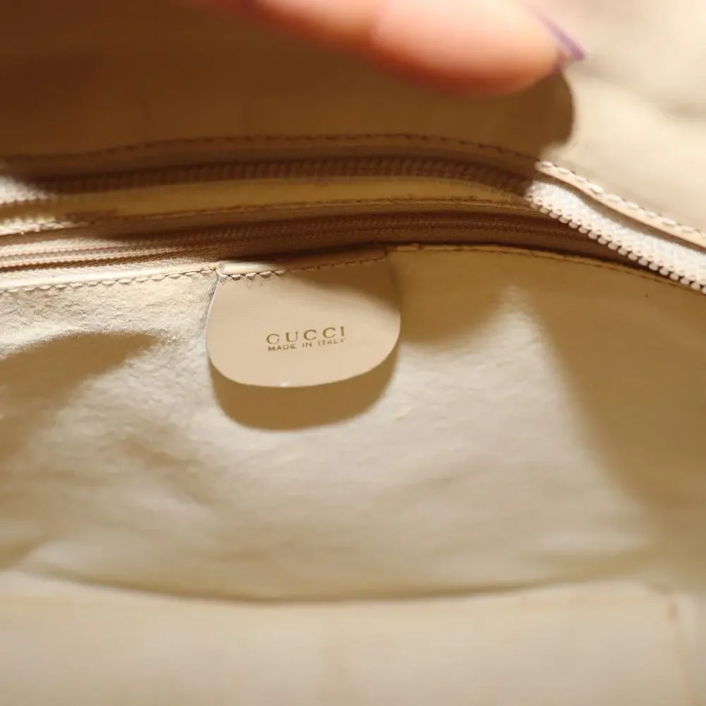 Vintage Gucci Smooth Leather Tote in Cream‎ – Rare Design, Beautiful Condition